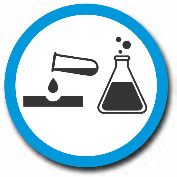 Non Corrosive & Resistant to most chemicals icon